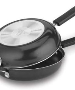 Cuisinart 10-Inch Nonstick Frittata Pan Set in Black Stainless Steel 2