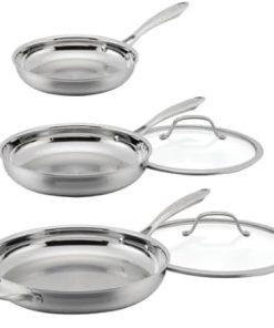 Cuisinart Professional Tri-Ply 5-Piece Stainless Steel Skillet Set 2