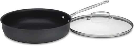 Cuisinart 12 Inch Deep Fry Pan with Cover Chef's Classic Nonstick - Image 2