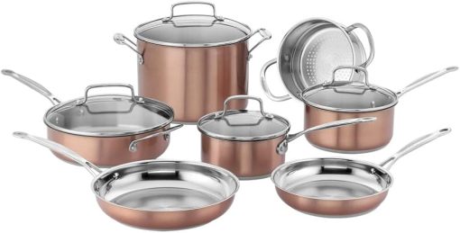 Classic Stainless Cookware Set 11PC Chef's Color Series - Image 2