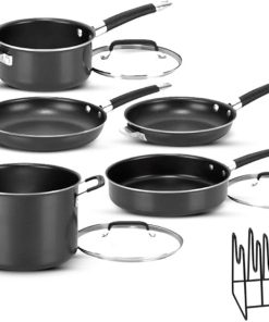 Cuisinart SmartNest Black Nonstick Aluminum 9-Piece Cookware Set 2