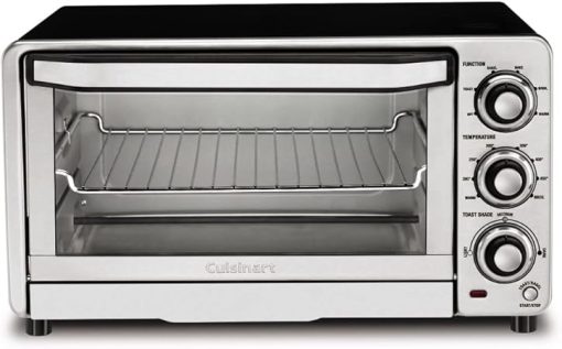 Cuisinart Custom Classic Toaster Oven Broiler 17 Inch Black 2-Slice Toaster Brushed Stainless - Image 2