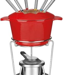Cuisinart 13-Piece Cast Iron Fondue Set, Red 2