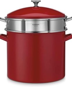 Red 12 Quart Stockpot with Lid for Cooking and Meal Prep 2