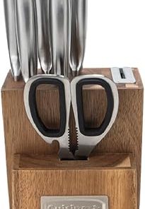 Cuisinart 7 Piece Stainless Steel Cutlery Block Set with Sharpener 2