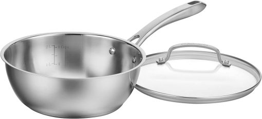 Cuisinart 3 Quart Stainless Steel Sauce Pan with Lid Model 8335-24 - Image 2