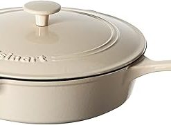 Cuisinart 12 Inch Cast Iron Chicken Fryer Cream Renewed Model 2