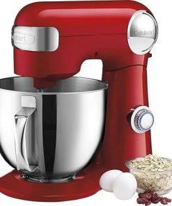 Cuisinart 5.5 Quart Stand Mixer Ruby Red with Knife Set and Block 2
