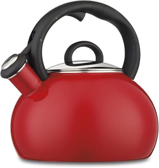 Cuisinart Aura Enamel Steel Stovetop Teakettle in Bright Red - Image 2