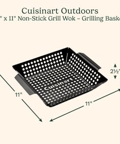 Cuisinart 11 Inch Non-Stick Grill Wok Perforated BBQ Basket for Grilling 2