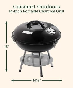 Cuisinart 14 Portable Charcoal Grill Small Tabletop BBQ for Camping 2