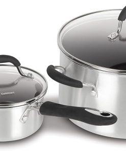Cuisinart 11-Piece Non-Stick Aluminum Cookware Set Brushed Silver 2
