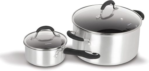 Cuisinart 11-Piece Non-Stick Aluminum Cookware Set Brushed Silver - Image 2