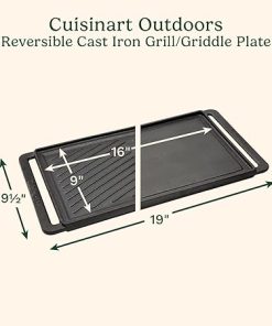 Cuisinart CCP-2000 Reversible Cast Iron Grill and Griddle Plate 2