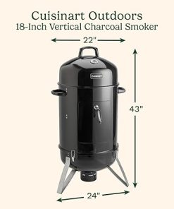 Cuisinart 18 Inch Vertical Charcoal Smoker with Integrated Thermometer 2