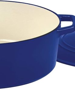Cuisinart Enameled Cast Iron Oval Casserole 7 Quart Cobalt Blue 2