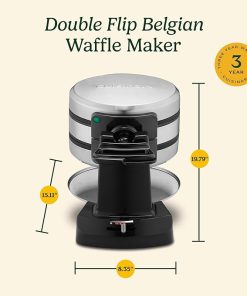 Cuisinart Waffle Maker 180° Flip Nonstick Plates Ready Indicator Light 2