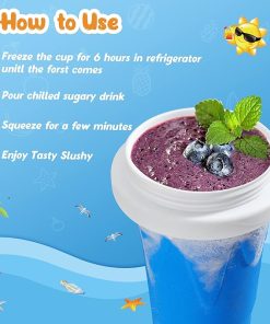 RELPOM Slushie Maker Cup for Frozen Smoothies and Ice Cream 2