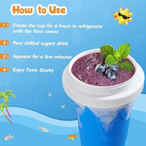RELPOM Slushie Maker Cup for Frozen Smoothies and Ice Cream - Image 2