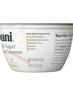 Chobani Less Sugar Greek Yogurt Madagascar Vanilla Cinnamon 5.3oz 2