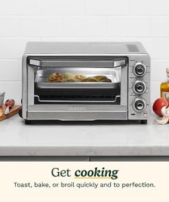 Cuisinart TOB-40N Classic Toaster Oven Broiler Brushed Stainless Black 2
