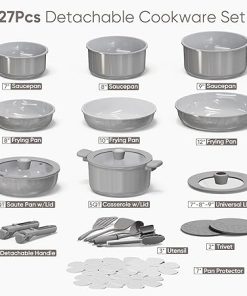 Carote 27 Piece Nonstick Ceramic Cookware Set for Healthy Cooking 2