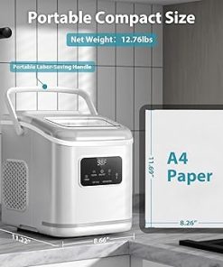 Compact Self-Cleaning Ice Maker with Digital Screen for Home Use 2