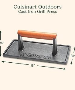 Cuisinart Heavy Duty Cast Iron Grill Press with Wooden Handle 2
