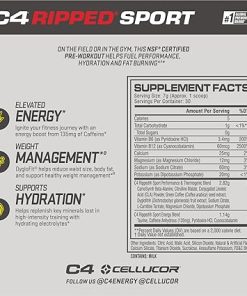 C4 Ripped Sport Pre Workout Powder Sugar Free Arctic Snow Cone 30 Servings 2