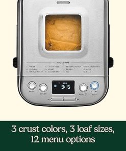 Cuisinart Automatic Bread Maker with Custom Settings for 2lb Loaves 2
