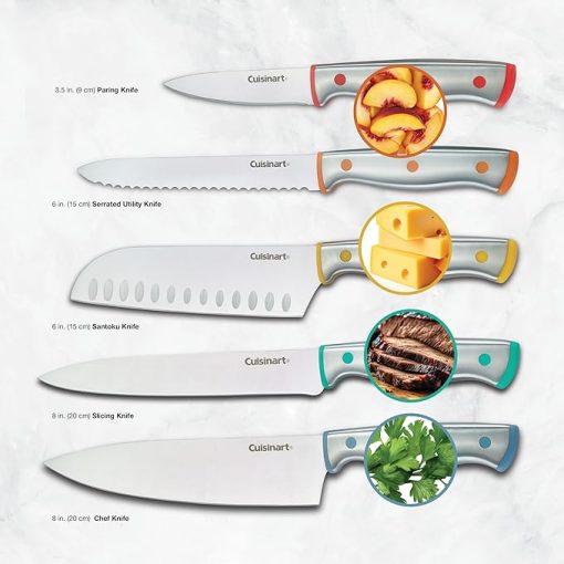 Cuisinart 10pc Stainless Steel ColorCore Rivet Set with Blade Guards - Image 2