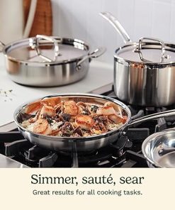 Cuisinart 12 Piece MultiClad Pro Triple Ply Cookware Set Silver 2