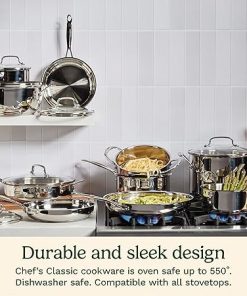 Cuisinart 14-Inch Stir-Fry Pan with Helper Handle and Glass Cover 2