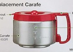 Cuisinart DCC-450RRCF 4-Cup Red Replacement Carafe for Coffee Makers 2