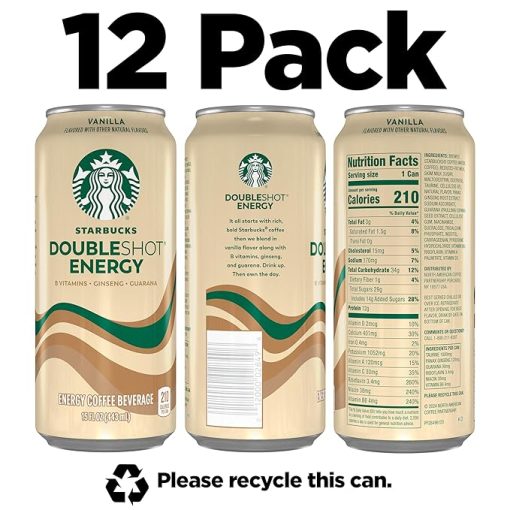 Starbucks Doubleshot Vanilla Iced Coffee Energy Drink 15 fl oz Pack - Image 2