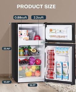 Upstreman 3.1 Cu Ft Mini Fridge with Freezer for Home and Office 2