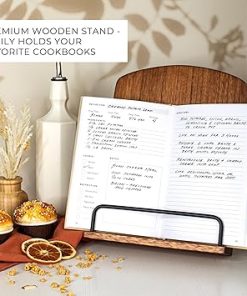 Stylish Solid Wood Cookbook Stand for Convenient Kitchen Use 2