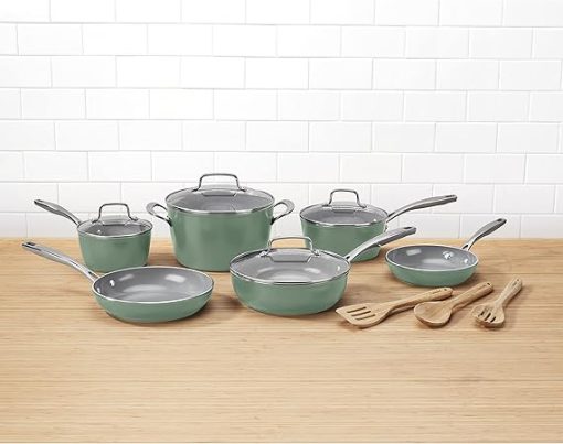 Cuisinart GreenChef Ceramic Nonstick Cookware Set 52G-13SG - Image 2