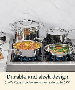Cuisinart 7 Piece Chef’s Classic Stainless Steel Cookware Set 2