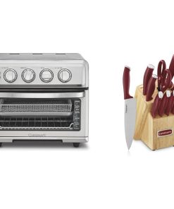 Cuisinart Air Fryer Convection Toaster Oven 8-in-1 Stainless Steel  
Color Pro Collection 12 Piece Knife Block Set Red C77SSR-12P