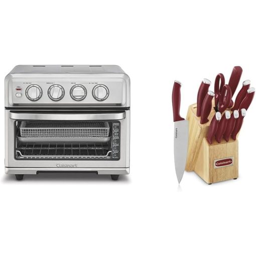 Cuisinart Air Fryer Convection Toaster Oven 8-in-1 Stainless Steel  
Color Pro Collection 12 Piece Knife Block Set Red C77SSR-12P