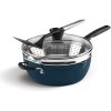Cuisinart 4-Pc Nouveau Navy Cookware Set with Multi-Purpose Pan