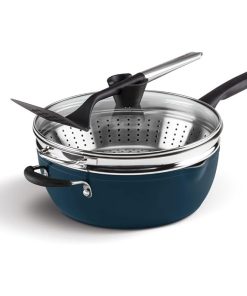 Cuisinart 4-Pc Nouveau Navy Cookware Set with Multi-Purpose Pan