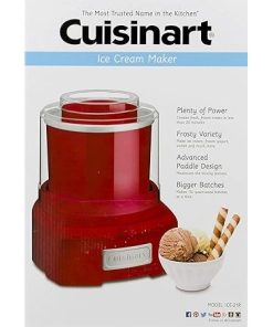 Cuisinart Red Ice Cream Maker for Delicious Homemade Treats