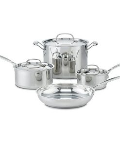 Cuisinart 7 Piece Chef's Classic Stainless Steel Cookware Set