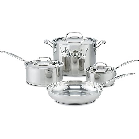 Cuisinart 7 Piece Chef's Classic Stainless Steel Cookware Set