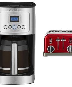 Cuisinart 14-Cup Coffee Maker with Glass Carafe and Brew Control  
Cuisinart Classic 4-Slice Toaster in Metallic Red for Perfect Toast