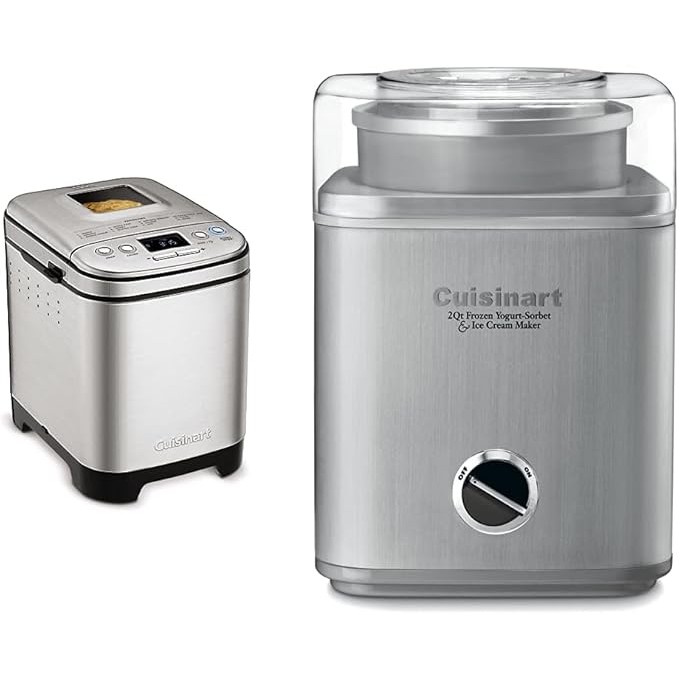 Cuisinart CBK-110P1 Bread Maker Compact Automatic Custom Settings  

Cuisinart Ice Cream Maker 2-Qt Double Machine for Frozen Desserts