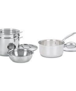 Cuisinart 4-Piece Cookware Set 12 Quart Chef's Classic Stainless Steel