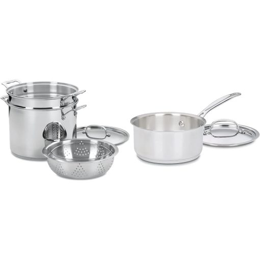 Cuisinart 4-Piece Cookware Set 12 Quart Chef's Classic Stainless Steel